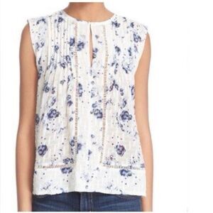 Rebecca Taylor Silk Blouse Meteor Flower Sz 4